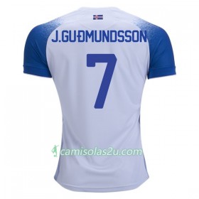 Camisolas de Futebol Islândia J.Gudmundsson 7 Equipamento Alternativa Copa do Mundo 2018 Manga Curta